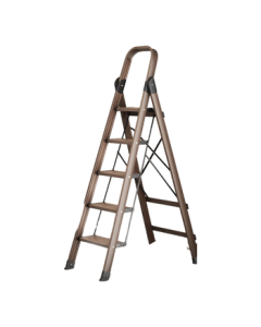 Aopeng 5-Step Folding Ladder for Home Use, Thickened Aluminum Alloy Indoor/Outdoor Climbing Ladder, A-Frame Ladder for Engineering