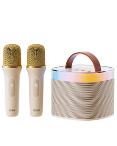 Soaiy SK2AI Microphone - Wireless Bluetooth Karaoke Microphone Speaker All-in-One, Dedicated Singing Device for Home KTV, Kids Microphone Set
