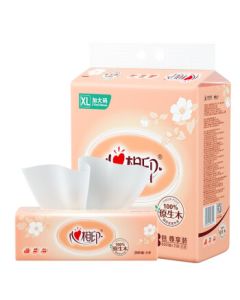 Hearttex Facial Tissue, Classic Series, 2-Ply 200 Sheets * 3 Packs XL Size, Tissue with Handle (New and Old Packaging Alternating)