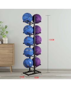 Zutong Basketball Display Stand Storage Rack Football Holder for Home Use, Black, Holds 10 Balls