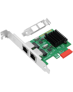MOGE RTL8111 Chip Adaptive Gigabit Ethernet Dual-Port Network Card for Desktop, PCIE Gigabit Network Expansion Card, Built-in Wired NIC for Soft Routing Aggregation MC2249