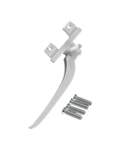 KINCOOL Window Handle 38-Type Zinc Alloy Single-Point Casement Window Operator, Outward Opening 7-Shaped Window Lock, Silver Gray Right Handle