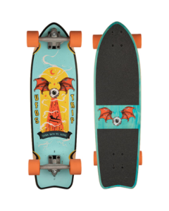 Decathlon Street Cruiser Beginner-Friendly Easy-to-Control Surf Skateboard with Birch Deck, Safe and Comfortable, Turquoise Green 4276631