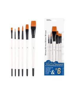 Xunhuo Acrylic Paint Brush Set, Gouache Brush, Oil Painting Brush, Flat Brush for Art Students, Nylon Beginner HB-3355