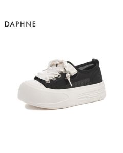 DAPHNE Women's Sneakers Platform Mesh White Shoes Casual Versatile 4024101599 Single Mesh Black 37