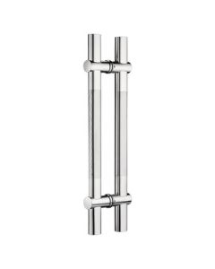 Longdai Stainless Steel Glass Door Handle 600mm Long Flat Tube Adjustable Hole Spacing