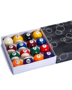 Zero General Pool Table Balls, Stylish Black 8 American Pool Balls, 16-Color Large Resin Pool Balls 57.2mm