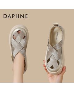 Daphne Women's Casual Shoes Hollow-Out Breathable Platform Sneakers Sports Sandals 4024303299 Gold 36