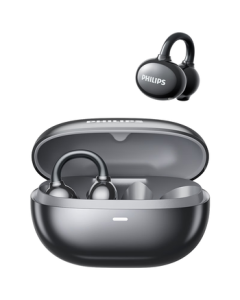 PHILIPS Bluetooth Earphones, Clip-On Wireless Open-Ear Bone Conduction Concept, Non-In-Ear Sports Running Call Noise Cancelling, Compatible with Huaqiangbei Bluetooth Earphones TAT3469 - Black