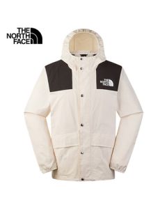 The North Face Men's Windproof Jacket Outdoor Windproof Water-Repellent Coat 5JYN Dune White/QLI M
