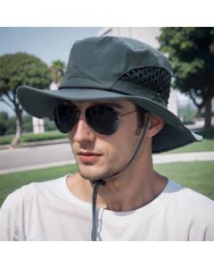 GLO-STORY Men's Sun Hat Outdoor Bucket Hat MMZ824248 Dark Gray