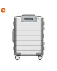 Xiaomi (MI) Metal Suitcase 2 - Aluminum Alloy Luggage for Men & Women, 20-inch Silver Carry-on Suitcase with 360° Spinner Wheels, Dual Pull Rod, TSA Lock, and Zipper Closure