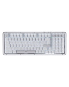 Logitech ALTO KEYS K98M Amber Series AI Customizable Wireless Mechanical Keyboard with Hot-Swappable Marble Switches - White