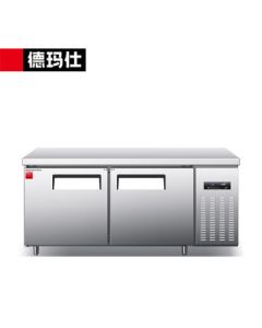 DEMASHI Commercial Kitchen Refrigerated Worktable, Energy Efficiency Class 1 Horizontal Kitchen Worktop Freezer, 180*80*80 Dual-Temperature LG-188SZ-TC1