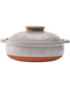 Uchiyama Kiln Japan Imported Wide-Mouth Clay Pot for Soup, Stewing, and Porridge, High-Temperature Resistant, Crack-Proof, Gas Stove Compatible Sand Pot 3.2L
