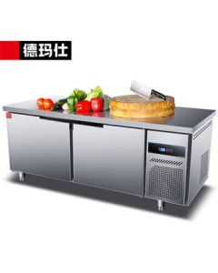 DEMASHI Commercial Refrigerator Worktable with Fresh-Keeping Function, Chopping Board Platform Freezer, Engineering Model Dual-Temperature (Refrigeration + Freezing) TDC-18A80WG [Upgraded Version]