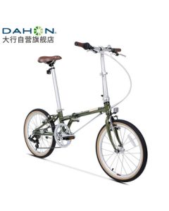 DAHON 20-inch Chromoly Steel 7-Speed Unisex Student Retro Bike HAC072 Olive Green
