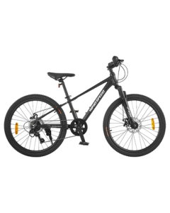 JINGDONG JIZAO 24-Inch Youth Mountain Bike Aluminum Alloy Shimano 7-Speed Disc Brake for Adults Students Black