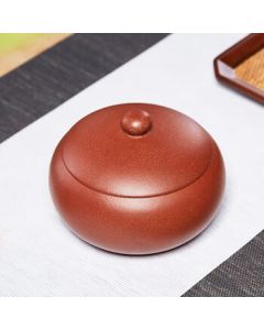 Zunhu Purple Clay Tea Caddy Large Puer Loose Tea Storage Canister Sealed Tea Awakening Container Flat Xishi Jar