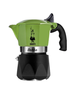 Bialetti [Kitchen Essential] Moka Pot Stovetop Espresso Maker Italian Double Valve Concentrated Portable for Outdoors Green 2-Cup