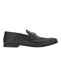 Ferragamo Men's Black Gancini Buckle Loafers 0758410_3E _ 95 Gift for Boyfriend