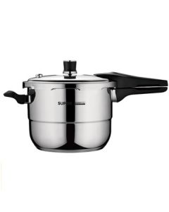 SUPOR Pressure Cooker 20cm, Stainless Steel, 4.5L Thickened Multi-Layer Bottom, Universal Cooker-Compatible YS20E