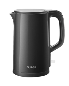 SUPOR Electric Kettle 1.5L Small Capacity, 304 Stainless Steel Double-Layer Heatproof Seamless Water Boiler SW-15J626