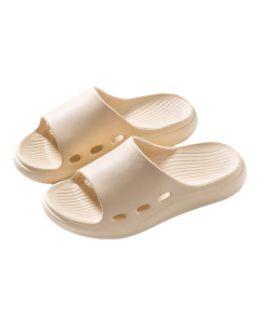 JINGDONG Homemade [3.5cm Ultra-Soft] EVA Thick-Soled Women's Anti-Odor Sandals - Oatmeal, Size 38-39