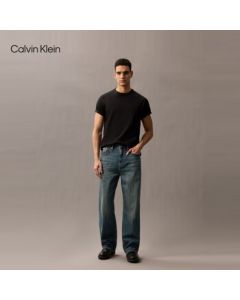 Calvin Klein Jeans 25 Summer Men's Casual Minimalist Embroidered CK Pure Cotton Knit Short-Sleeve T-Shirt 40HM265