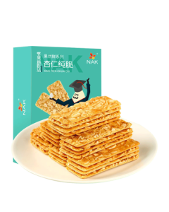 NAK Almond Crisp Biscuit 132g Boxed Individually Wrapped Snacks for Meal Replacement, Afternoon Tea, Nutty Cookies, Black Friday Treat