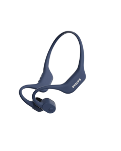 Philips Bone Conduction Bluetooth Headphones Professional Sports Running Ear-Hook Wireless Open-Ear Long Battery Life High-End Waterproof Noise Cancelling with Night Running Light 32GB Memory TAA6609C - Blue