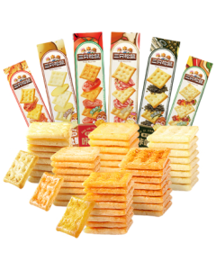 Three Squirrels Mixed Flavor Crispy Chips 35g*6 - Rich, Crispy, Non-Fried, Compact & Portable Snack