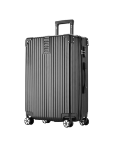 SOO Luggage with 360° Spinner Wheels, 24-Inch A330 Durable & Scratch-Resistant Suitcase with TSA Lock for Men & Women, Business Black