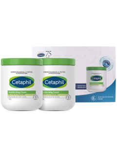 Cetaphil Moisturizing Cream 550g Twin Pack, No Niacinamide Hydrating Body Lotion, Yang Mi's Choice for Sensitive Skin