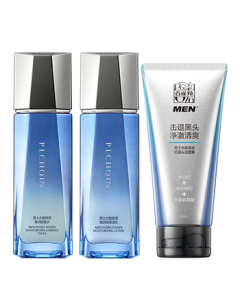 PECHOIN Men's Hydrating Skincare Set (Cleansing Water + Moisturizer) - Soothing & Hydrating Premium Domestic Product (Random Delivery)