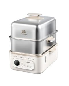 DAEWOO Electric Steamer DYZG-1568 Tassel White Multi-Function Electric Hot Pot Steamer with Large Capacity Steam Pot
