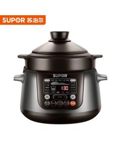Supor Electric Stew Pot, Electric Stew Cup, Soup Pot, Porridge Pot, Precision-Controlled Fast Heating Ceramic Stew Pot, 4L Large Capacity TG40YC5