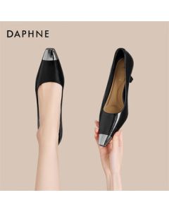 Daphne Women's High Heels Spring New Soft Sole Comfortable Flats Elegant Shoes 4025101071 Black 37