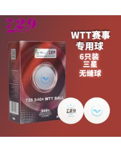 729 Table Tennis 3-Star WTT Tournament Ball New Material S40+ Professional Competition 3-Star Seamless Ball White 6-Pack