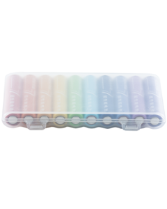 JingDong JingZao 10-Pack AA Batteries with Storage Box - Ultra Performance Rainbow Alkaline Eco-Friendly Lead-Free & Mercury-Free for Blood Pressure Monitor/Glucose Meter/Remote Control/Wall Clock/Fingerprint Lock