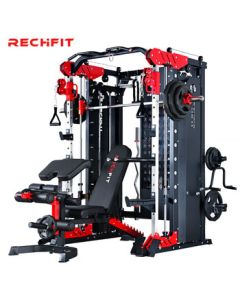 RECHFIT A9 Smith Machine Power Rack Multi-Functional Gym Equipment Combo for Bench Press Squat Barbell Stand