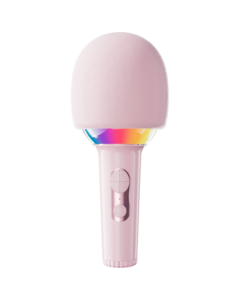 Quanmin K Song Microphone - Wireless Bluetooth Karaoke Speaker for Kids, Portable All-in-One Handheld Mic M2 Coral Pink