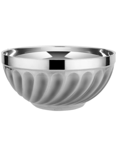 Maxcook Stainless Steel Bowl 20cm Large Soup Noodle Bowl Double-Layer Insulated MCWA-101