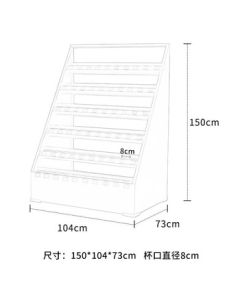 Cashier Staff Cup Holder Workshop Factory 201 Stainless Steel Cup Storage Cabinet 60-Slot Cup Locker