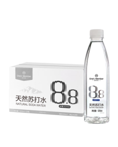 1号会员店（One's Member） Natural Soda Water, Naturally Weakly Alkaline, 520ml*24 Bottles from the Golden Water Source Belt at 47°N Kedong County