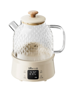 Bear All-Glass Kettle Thermos Pot, Office Multi-Functional Tea Kettle Herbal Tea Pot, 0-Metal Health Cup, 24H Timer & 24H Heat Preservation, 1L YSH-M10H3