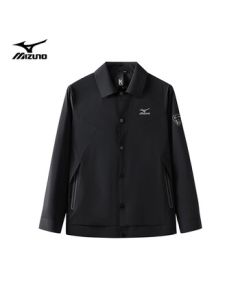Mizuno Men's Softshell Jacket Outdoor Casual Windproof Collared Coat for Spring and Autumn