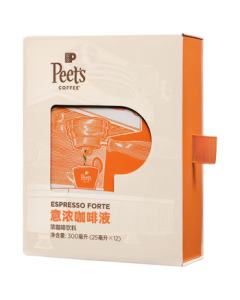 Peet's Coffee Italian Espresso Liquid with Rich Chocolate Nutty Flavor, 25ml x 12 Bags - Old or New Packaging Randomly Sent