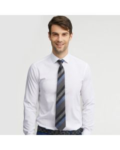 MARJA KURKI Silk Tie - Minimalist Business Gentleman Wedding Tie "Departure" 2CC802097 Gray