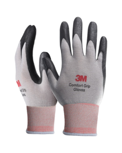 3M Labor Protection Gloves, Construction Rubber Wear-Resistant Coated Anti-Slip Maintenance Gloves, Gray L